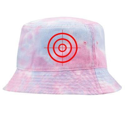 Target Crosshair On Back No Text On Front Tie-Dyed Bucket Hat