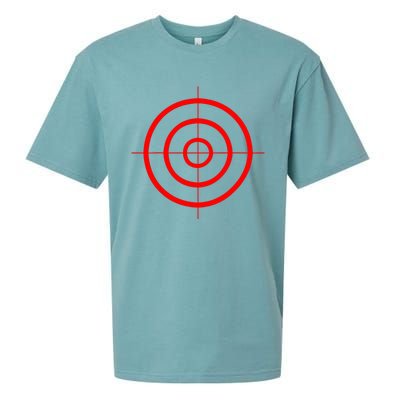 Target Crosshair On Back No Text On Front Sueded Cloud Jersey T-Shirt