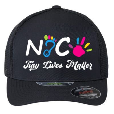 Taking Care Of Tiny Lives Neonatal NICU Nurse Gift Flexfit Unipanel Trucker Cap