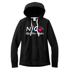 Taking Care Of Tiny Lives Neonatal NICU Nurse Gift Women's Fleece Hoodie