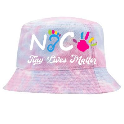 Taking Care Of Tiny Lives Neonatal NICU Nurse Gift Tie-Dyed Bucket Hat