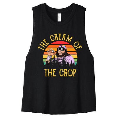 The Cream Of The Crop Vintage Apparel Women's Racerback Cropped Tank