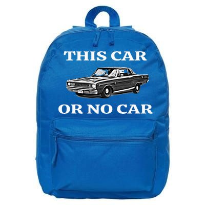 This Car Or No Car The Original Classic 16 in Basic Backpack