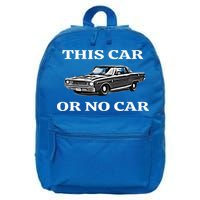 This Car Or No Car The Original Classic 16 in Basic Backpack