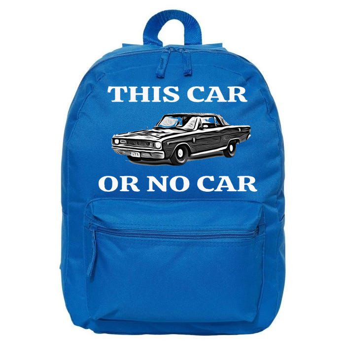 This Car Or No Car The Original Classic 16 in Basic Backpack