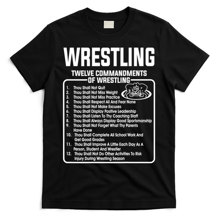 Twelve Commandments Of Wrestling TShirt T-Shirt