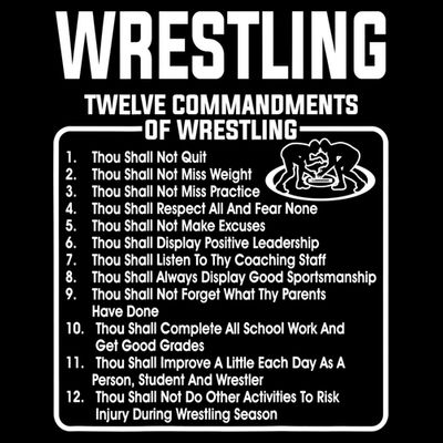 Twelve Commandments Of Wrestling TShirt T-Shirt