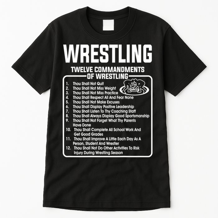 Twelve Commandments Of Wrestling TShirt Tall T-Shirt
