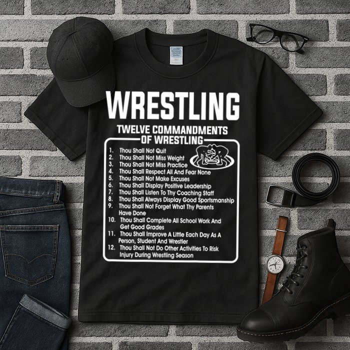 Twelve Commandments Of Wrestling TShirt Tall T-Shirt