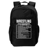 Twelve Commandments Of Wrestling TShirt Backpack