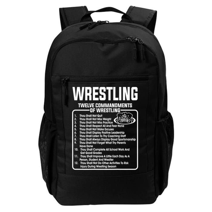 Twelve Commandments Of Wrestling TShirt Backpack