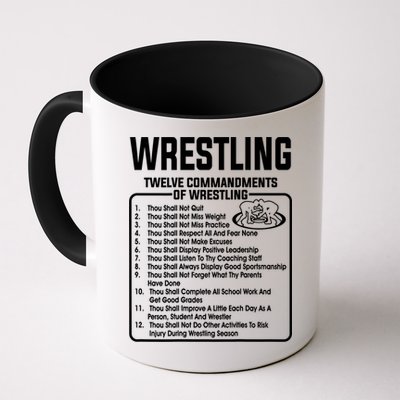 Twelve Commandments Of Wrestling TShirt Mug