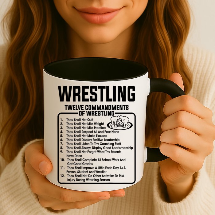 Twelve Commandments Of Wrestling TShirt Mug