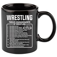 Twelve Commandments Of Wrestling TShirt 11oz C Handle Ceramic Mug