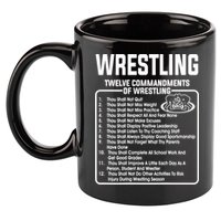 Twelve Commandments Of Wrestling TShirt 11oz C Handle Ceramic Mug
