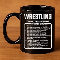 Twelve Commandments Of Wrestling TShirt 11oz C Handle Ceramic Mug