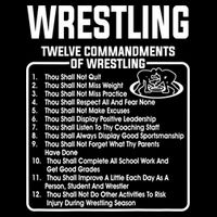 Twelve Commandments Of Wrestling TShirt Flat Bill Trucker Hat