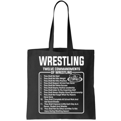 Twelve Commandments Of Wrestling TShirt Bag