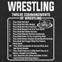 Twelve Commandments Of Wrestling TShirt 25L Jumbo Tote