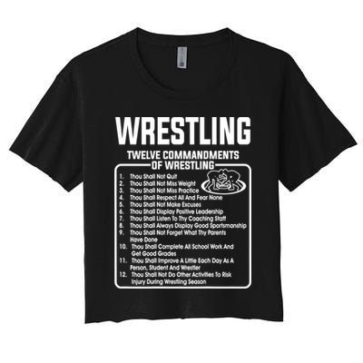 Twelve Commandments Of Wrestling TShirt Crop Top