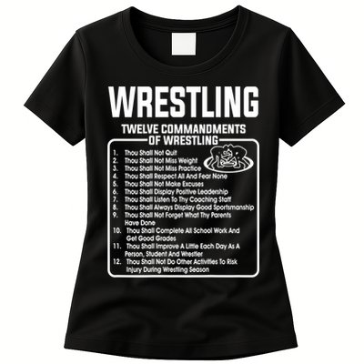 Twelve Commandments Of Wrestling TShirt Womens T-Shirt