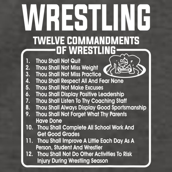 Twelve Commandments Of Wrestling TShirt Vector Backpack