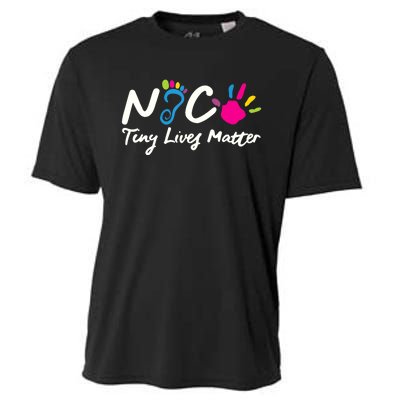 Taking Care Of Tiny Lives Neonatal NICU Nurse Gift TShirt Cooling Performance Crew T-Shirt