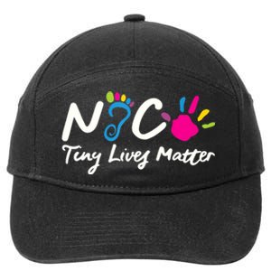 Taking Care Of Tiny Lives Neonatal NICU Nurse Gift TShirt 7-Panel Snapback Hat