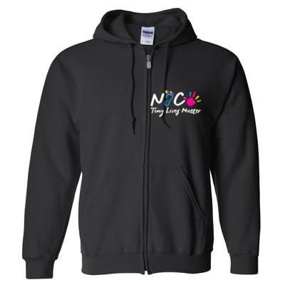 Taking Care Of Tiny Lives Neonatal NICU Nurse Gift TShirt Full Zip Hoodie