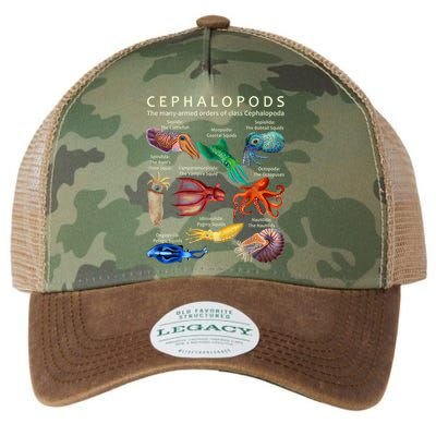 The Cephalopod: Octopus, Squid, Cuttlefish, And Nautilus Legacy Tie Dye Trucker Hat