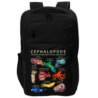 The Cephalopod: Octopus, Squid, Cuttlefish, And Nautilus Impact Tech Backpack