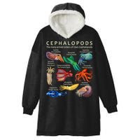 The Cephalopod: Octopus, Squid, Cuttlefish, And Nautilus Hooded Wearable Blanket
