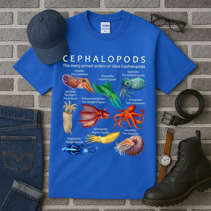 The Cephalopod: Octopus, Squid, Cuttlefish, And Nautilus Tall T-Shirt