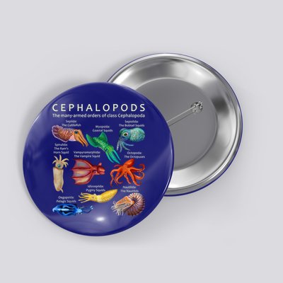 The Cephalopod: Octopus, Squid, Cuttlefish, And Nautilus Button