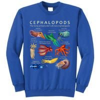 The Cephalopod: Octopus, Squid, Cuttlefish, And Nautilus Tall Sweatshirt