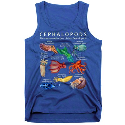The Cephalopod: Octopus, Squid, Cuttlefish, And Nautilus Tank Top
