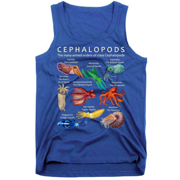 The Cephalopod: Octopus, Squid, Cuttlefish, And Nautilus Tank Top