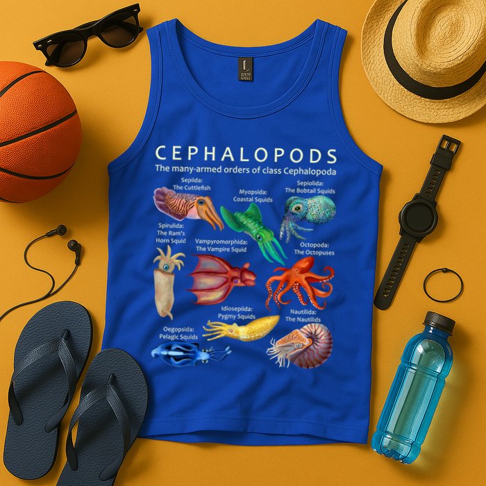 The Cephalopod: Octopus, Squid, Cuttlefish, And Nautilus Tank Top