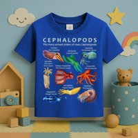 The Cephalopod: Octopus, Squid, Cuttlefish, And Nautilus Toddler T-Shirt