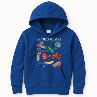 The Cephalopod: Octopus, Squid, Cuttlefish, And Nautilus Kids Hoodie