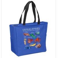 The Cephalopod: Octopus, Squid, Cuttlefish, And Nautilus Zip Tote Bag