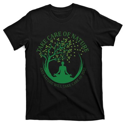 Take Care Of Nature David Attenborough Save Earth Yoga T-Shirt