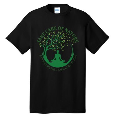 Take Care Of Nature David Attenborough Save Earth Yoga Tall T-Shirt