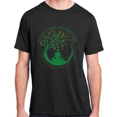 Take Care Of Nature David Attenborough Save Earth Yoga Adult ChromaSoft Performance T-Shirt