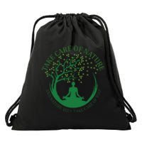 Take Care Of Nature David Attenborough Save Earth Yoga Drawstring Bag