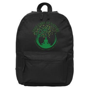 Take Care Of Nature David Attenborough Save Earth Yoga 16 in Basic Backpack