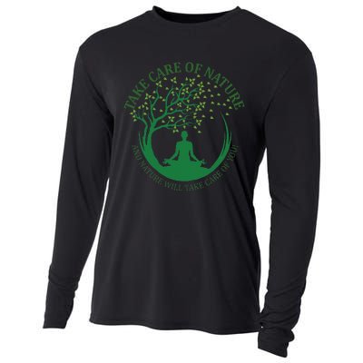 Take Care Of Nature David Attenborough Save Earth Yoga Cooling Performance Long Sleeve Crew