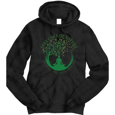 Take Care Of Nature David Attenborough Save Earth Yoga Tie Dye Hoodie