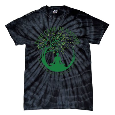 Take Care Of Nature David Attenborough Save Earth Yoga Tie-Dye T-Shirt