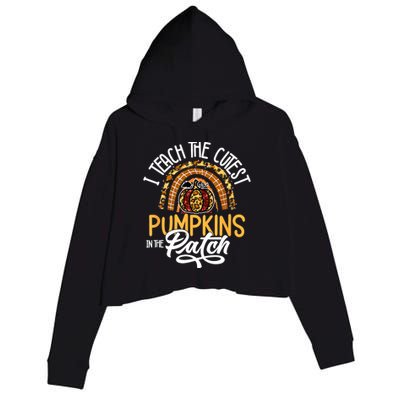 The Cutest Pumpkins Teacher: Halloween Crop Fleece Hoodie